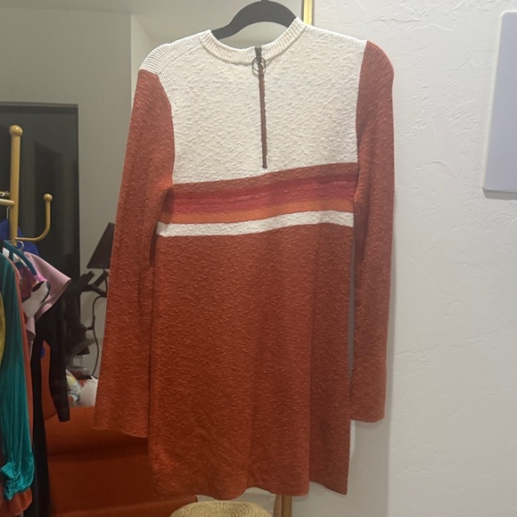 Free People Rust and Cream Long Sleeve Sweater - Picture 5 of 5